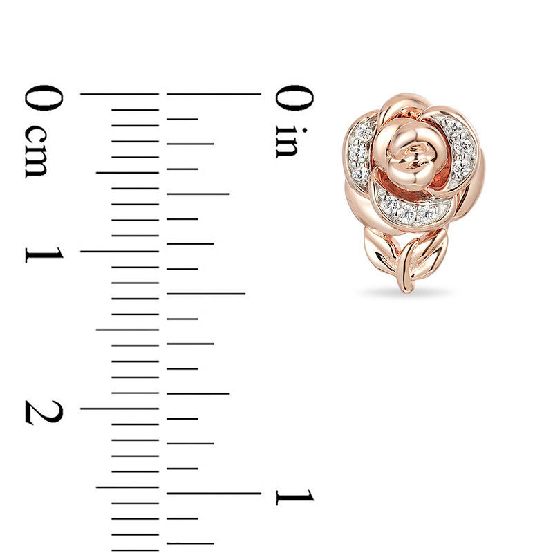 Rose Gold Flower Diamond Jewelry Set Ring Engagement Rings For Women Wedding Jewelry Wedding Rings Accessory Necklace Ring Earrings