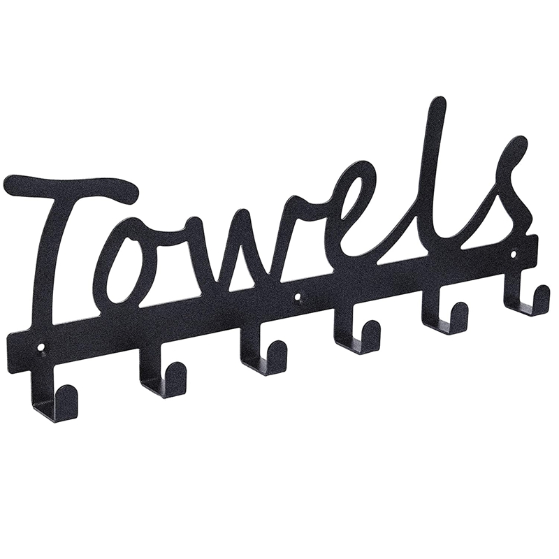 Towel Hooks Bathroom Towel Racks Holder & Organizer Black Sandblasted Wall Mounted 6 Hook Door Hooks Rustproof
Towel Hooks Bathroom Towel Racks Holder & Organizer Black Sandblasted Wall Mounted 6 Hook Door Hooks Rustproof