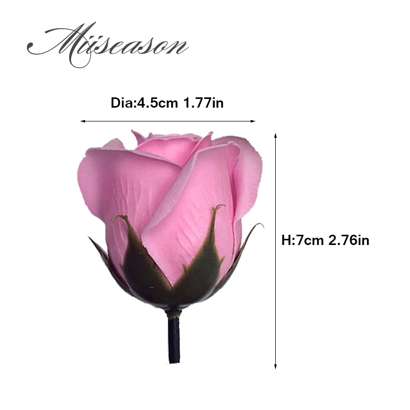 Decorative Flowers & Wreaths 50pcs Diameter 4.5cm Soap Rose Head beauty Wedding Valentine's Day Gift Wedding Bouquet Home Decoration Hand Flower 