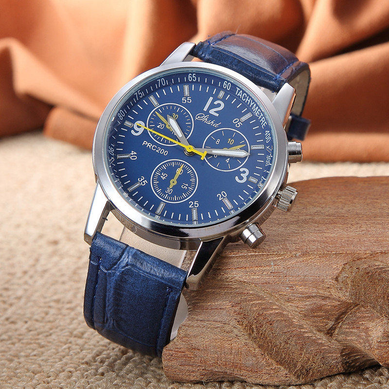 Watches Military Quartz Men's Watch Women man Leather Belt Wristwatch Roman Three Dial Design Cool Analog Wrist, Leave a message about color