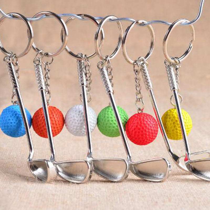 New colorful metallic golf keychain sporting goods games souvenir sports competition balls keychain souvenirs for Sale
New colorful metallic golf keychain sporting goods games souvenir sports competition balls keychain souvenirs for Sale