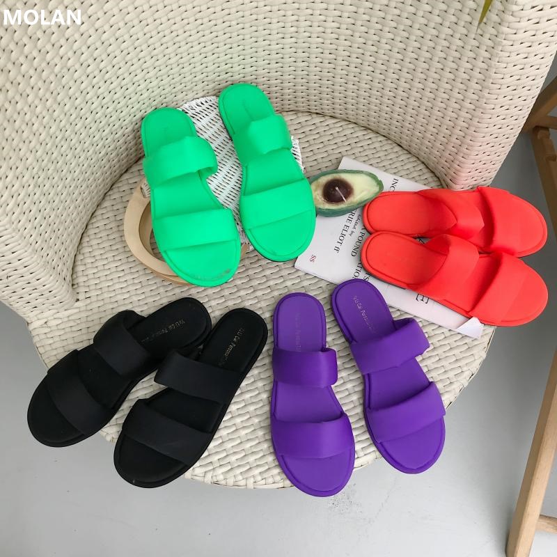 MOLAN 2020 Summer New Fluorescent Color Flat Slippers Slip On Loafers Mules Flip Flops Beach Shoes Women, Black
MOLAN 2020 Summer New Fluorescent Color Flat Slippers Slip On Loafers Mules Flip Flops Beach Shoes Women, Black