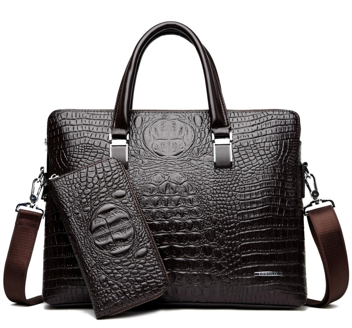 Vintage Pattern Shoulder Bag Soft Handbags Laptop Business Office Computer Leather Crocodile Briefcases Men Jldbq, Black
Vintage Pattern Shoulder Bag Soft Handbags Laptop Business Office Computer Leather Crocodile Briefcases Men Jldbq, Black