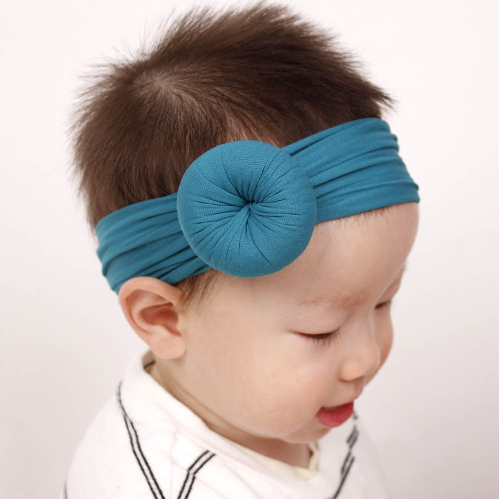 INS Cute 21 Colors Baby Girl Turban Nylon Headband fashion soft Candy Color Bohemia Girl Infant Hair Accessories Headband