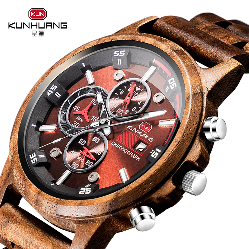Wooden Men's Watches Casual Fashion Stylish Wooden Chronograph Quartz Watches Sport Outdoor Military Watch Gift for Man LY191213, Ye llow
Wooden Men's Watches Casual Fashion Stylish Wooden Chronograph Quartz Watches Sport Outdoor Military Watch Gift for Man LY191213, Ye llow