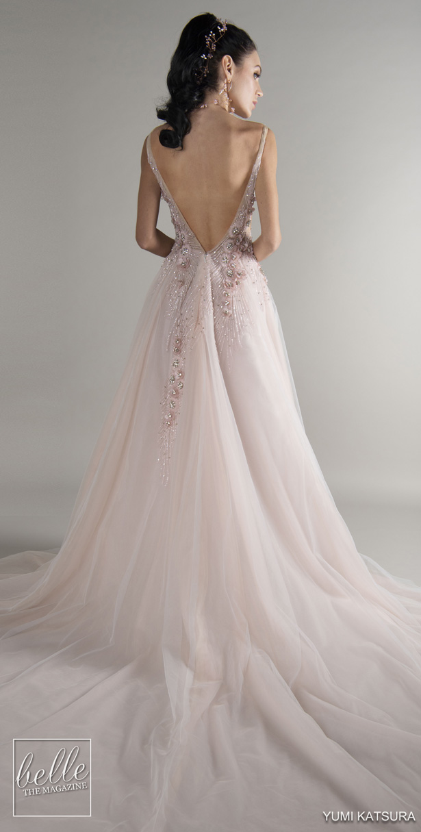 2020 Fairy Prom Dresses Deep V Neck Lace 3D Floral Appliqued Beads Sexy Backless Evening Gowns A Line Sweep Train Formal Party Dress