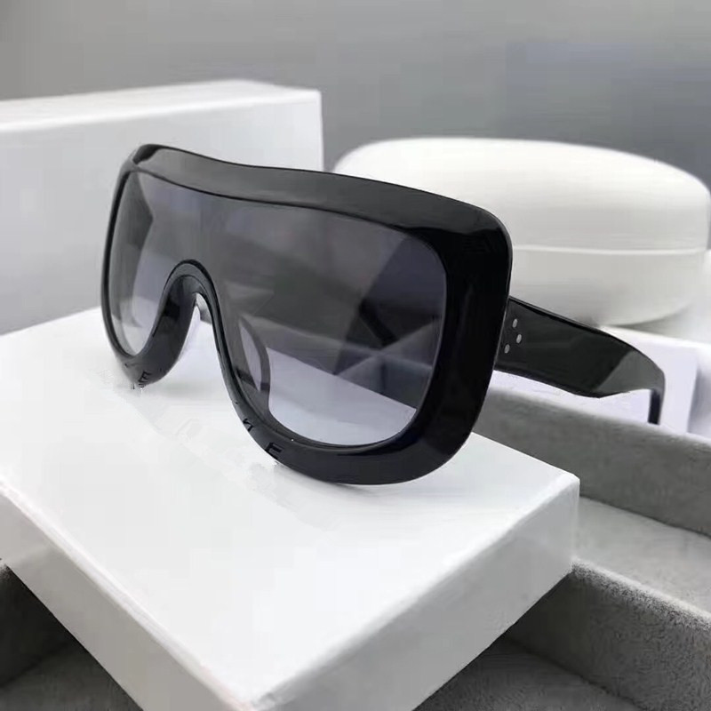 41377 Luxury Women Brand Designer Sunglasses Audrey Goggle Wrap Designer UV protection Unisex Model Big Frame Leopard Double Color Frame