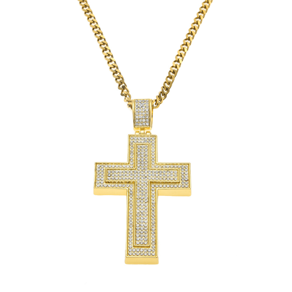 Men Cross Fashion Necklace Popular Charm Dismonds Rhinstone Pendant Necklaces Punk Cool Hiphop Neck Chain Sweater Chain Jewelry Accessories, Silver
Men Cross Fashion Necklace Popular Charm Dismonds Rhinstone Pendant Necklaces Punk Cool Hiphop Neck Chain Sweater Chain Jewelry Accessories, Silver