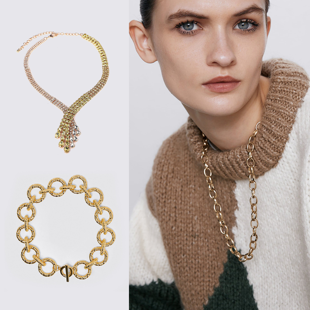 2019 Women Fashion Necklace Metal Sweater Chain Gold Color Retro Party Jewelry Crystal Gift Statement Choker New Charm
2019 Women Fashion Necklace Metal Sweater Chain Gold Color Retro Party Jewelry Crystal Gift Statement Choker New Charm