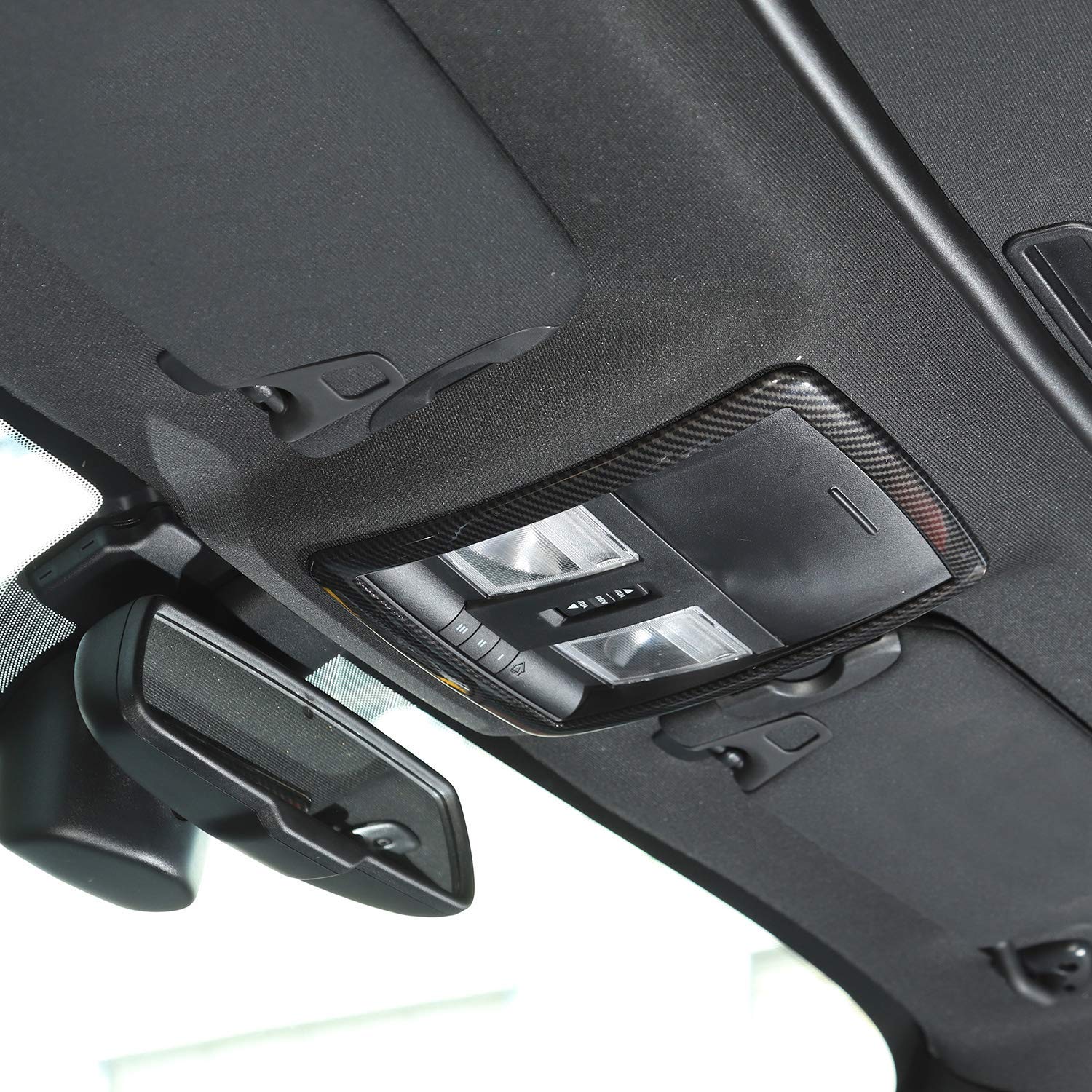 Car Styling ABS Reading Light Decoration Trim Accessories for Dodge Challenger 2010 UP Car Interior Accessories