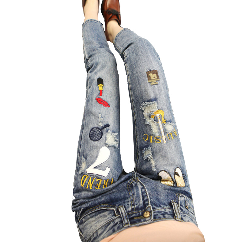 2019 New Blue Jeans Pancil Pants Women Embroidery Slim Ripped Denim Jeans Casual Skinny Trousers J009, 9817
2019 New Blue Jeans Pancil Pants Women Embroidery Slim Ripped Denim Jeans Casual Skinny Trousers J009, 9817