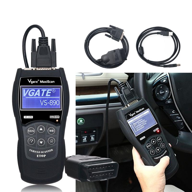 Newest Vgate VS890 OBD2 Scanner VS-890 OBDII Code Reader Support OBD OBDII CAN Protocols 13 Languages Better ELM327 AD310
Newest Vgate VS890 OBD2 Scanner VS-890 OBDII Code Reader Support OBD OBDII CAN Protocols 13 Languages Better ELM327 AD310