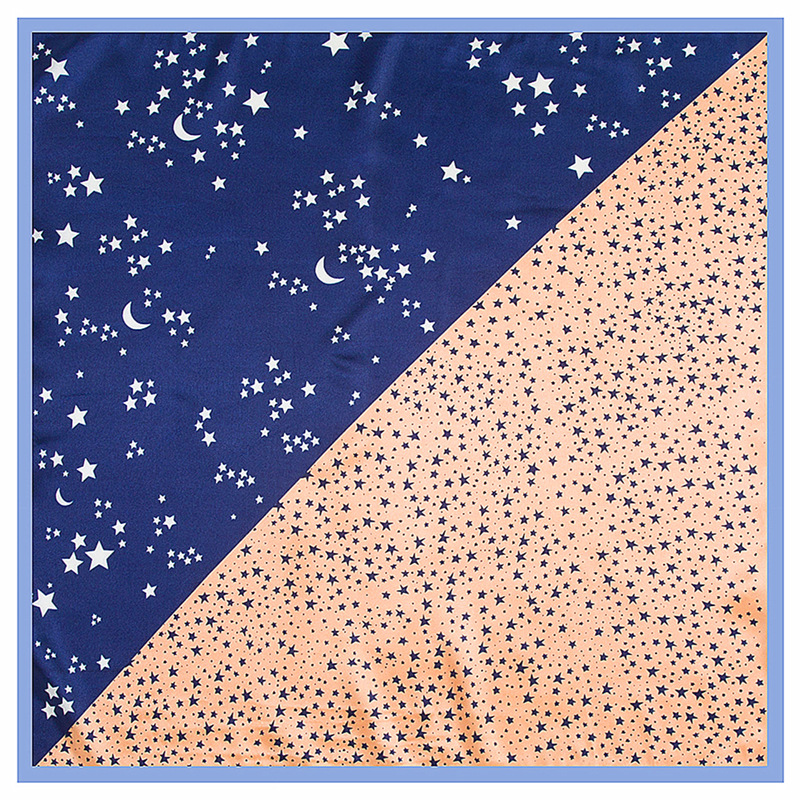 Mai Tong scarves 60cm * 60cm new five-pointed star geometry Ms. Moon silk small square scarf
Mai Tong scarves 60cm * 60cm new five-pointed star geometry Ms. Moon silk small square scarf