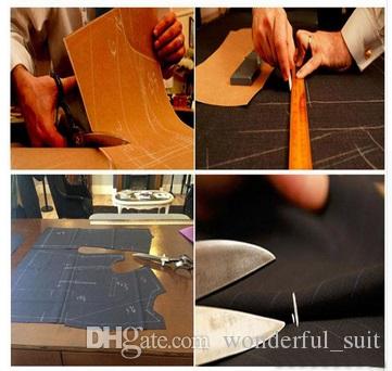 Dark Blue Bridegroom Groom Tuxedo Notch Lapel Handsome Best Man Suit Tailcoat Groomsman Men Wedding Suit (Jacket+Pants+BowTie)