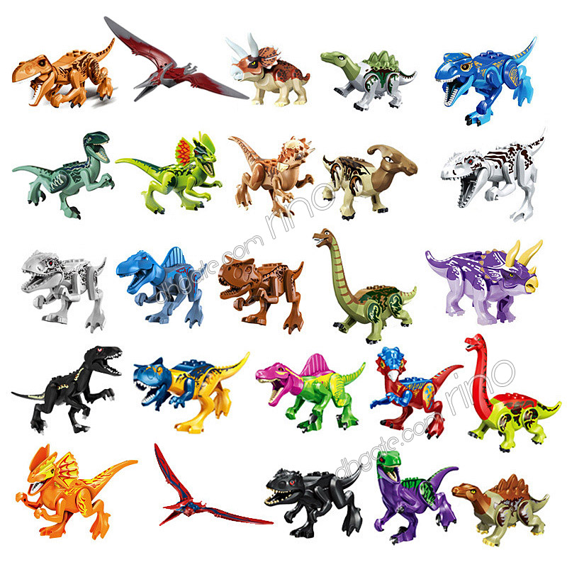 DHL Dinosaur Building Building Blocks Series Toys 47 Styles Enfants Puzzle Assembly Block Petit Bâtiment Particule Jouet Sac Opp Packing