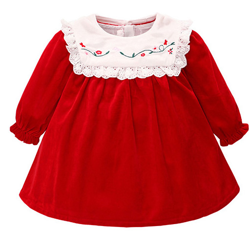 Girls Designer Dresses Luxury Red Velvet Shawl Shirt Brand Flower Embroidered Doll Dress 2019 New Kids Clothes Wholesale
Girls Designer Dresses Luxury Red Velvet Shawl Shirt Brand Flower Embroidered Doll Dress 2019 New Kids Clothes Wholesale