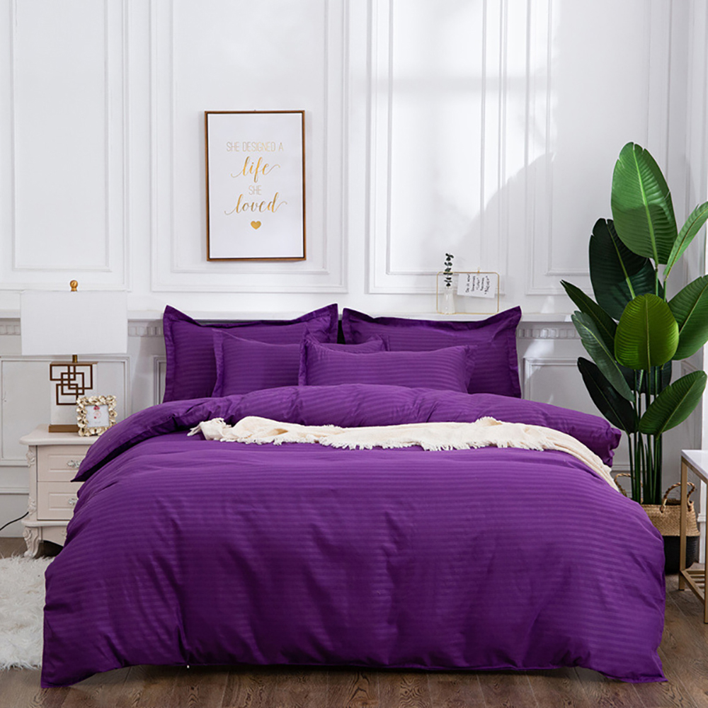 Lychee Solid Beddig Set Modern Stripe Duvet Cover Set 2-3pcs Home Bedclothes Family Bed Sets
Lychee Solid Beddig Set Modern Stripe Duvet Cover Set 2-3pcs Home Bedclothes Family Bed Sets