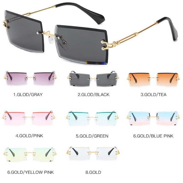 HOT Sale Designer sunglasses New Style Frameless Square Sun Glasses Fashion Gradient pink blue green color women Sunglasses 8 colors 10PCS
HOT Sale Designer sunglasses New Style Frameless Square Sun Glasses Fashion Gradient pink blue green color women Sunglasses 8 colors 10PCS