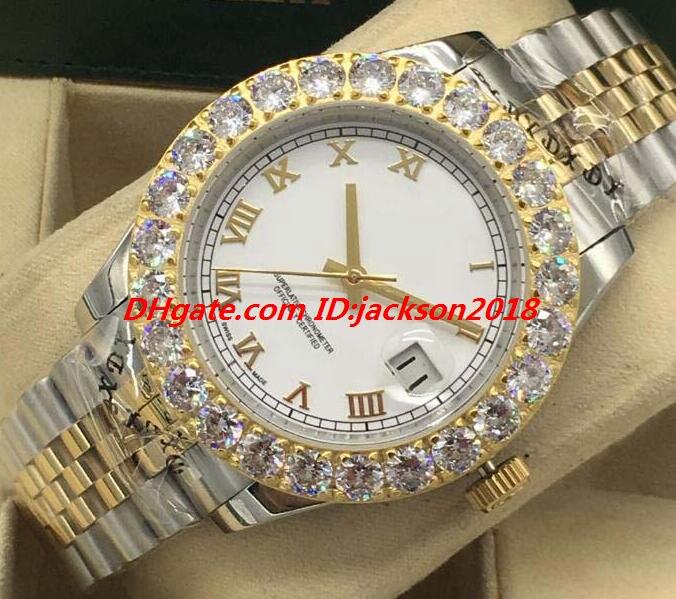 Luxury Mens Watches Bigger Diamond Bezel 43mm Roman Dial Jubliee Steel Bracelet Automatic Fashion Men's Watch Wristwatch, Slivery;brown
Luxury Mens Watches Bigger Diamond Bezel 43mm Roman Dial Jubliee Steel Bracelet Automatic Fashion Men's Watch Wristwatch, Slivery;brown