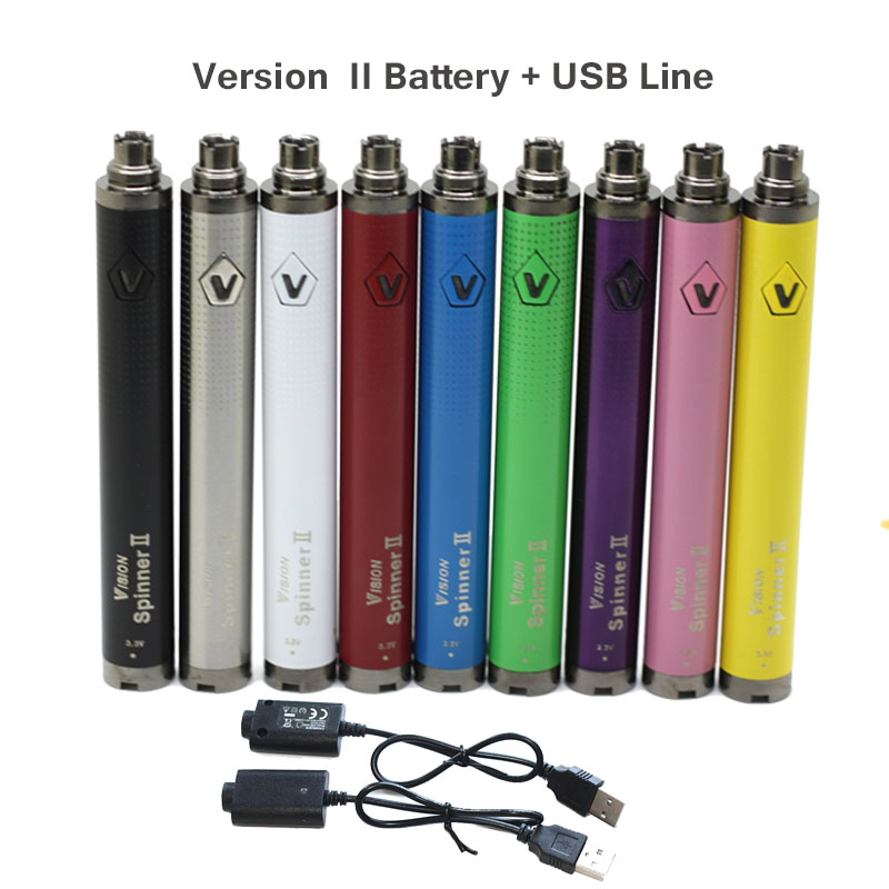 Vision spin II 2 Battery &USB Charger Variable Voltage 1600mah Electronic Cigarettes For 510 Thread E cigarette Vape Pen
Vision spin II 2 Battery &USB Charger Variable Voltage 1600mah Electronic Cigarettes For 510 Thread E cigarette Vape Pen