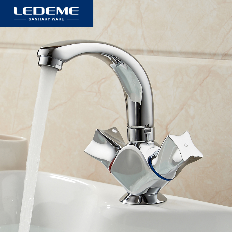LEDEME Basin Faucet Dual Holder Single Hole Star design Brass Vessel Tap Bathroom Faucet Chrome Modern Waterfall Faucets L1087-2
LEDEME Basin Faucet Dual Holder Single Hole Star design Brass Vessel Tap Bathroom Faucet Chrome Modern Waterfall Faucets L1087-2