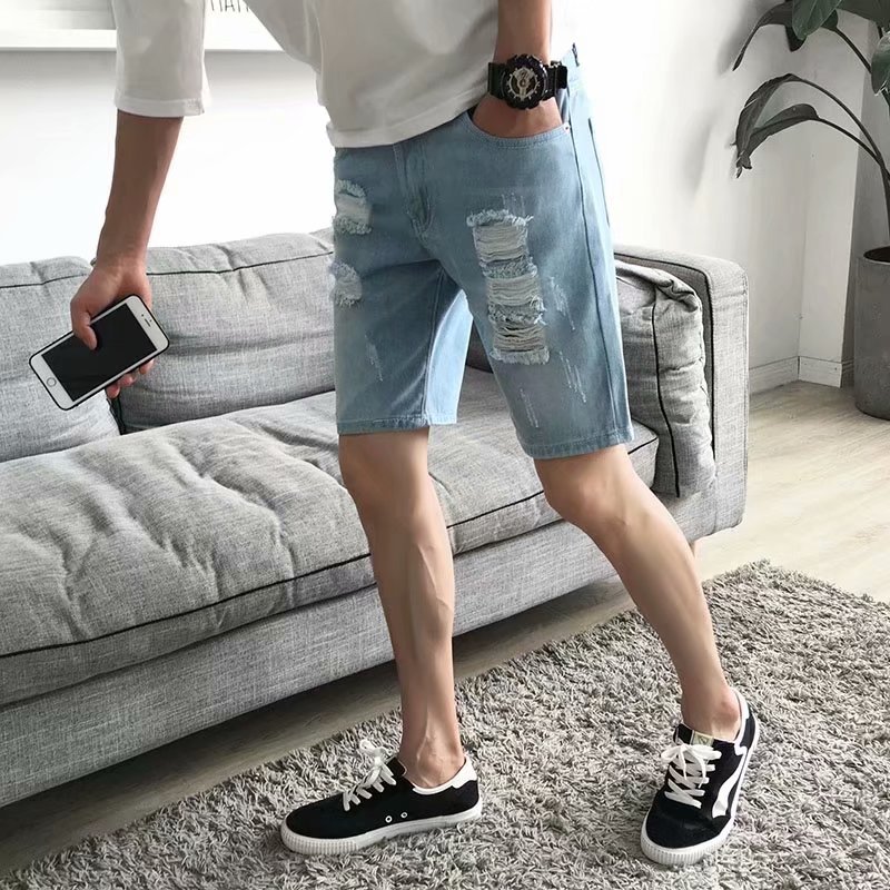 Wholesale 2019 Summer washing men's jeans non- treatment straight teenagers pants youth popular ripped hole denim shorts, Blue
Wholesale 2019 Summer washing men's jeans non- treatment straight teenagers pants youth popular ripped hole denim shorts, Blue
