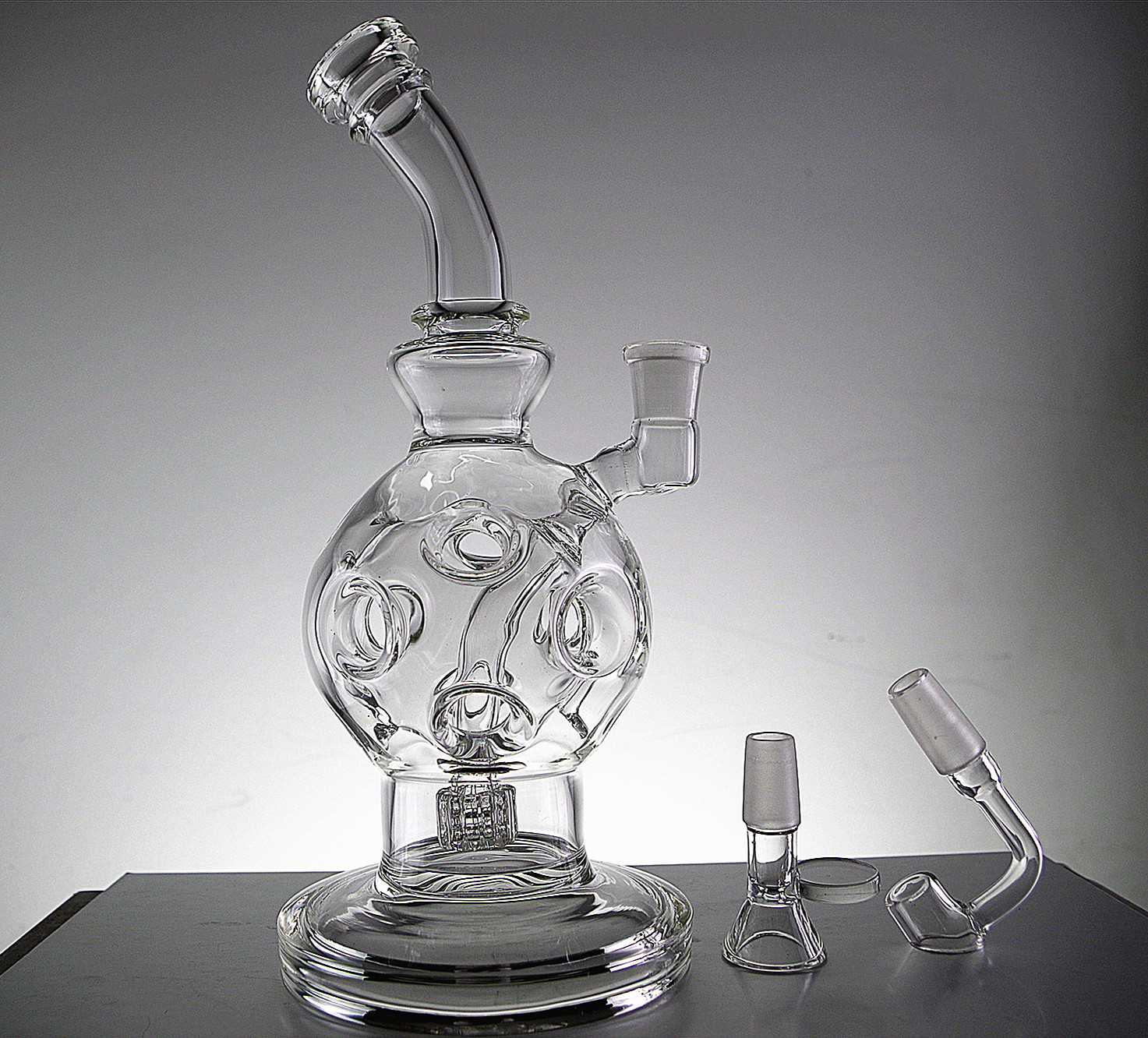 Hookahs 9.45 Inches Glass Bong Double sphere Wormhole with 14mm Frosted bowl & Quartz banger Transparent Glass Smoking Pipes Global delivery
Hookahs 9.45 Inches Glass Bong Double sphere Wormhole with 14mm Frosted bowl & Quartz banger Transparent Glass Smoking Pipes Global delivery