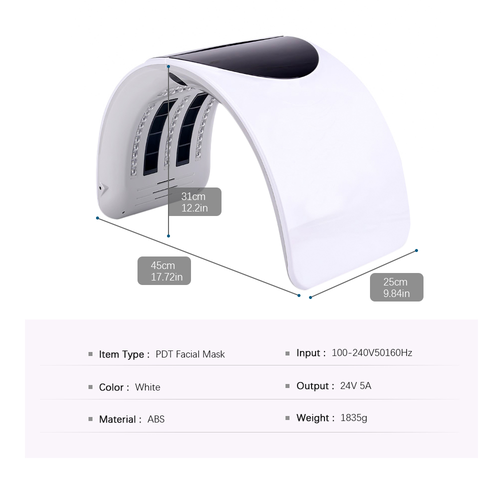 Pigment removal PDT type skin care led infrared red light therapy for skin lifting