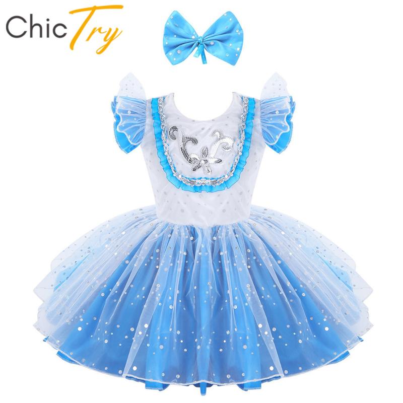 ChicTry Kids Girls Sequins Flutter Sleeve Bowknot Tutu Ballet Dress with Hair Clip Outfit Modern Stage Performance Dance Costume, Blue
ChicTry Kids Girls Sequins Flutter Sleeve Bowknot Tutu Ballet Dress with Hair Clip Outfit Modern Stage Performance Dance Costume, Blue