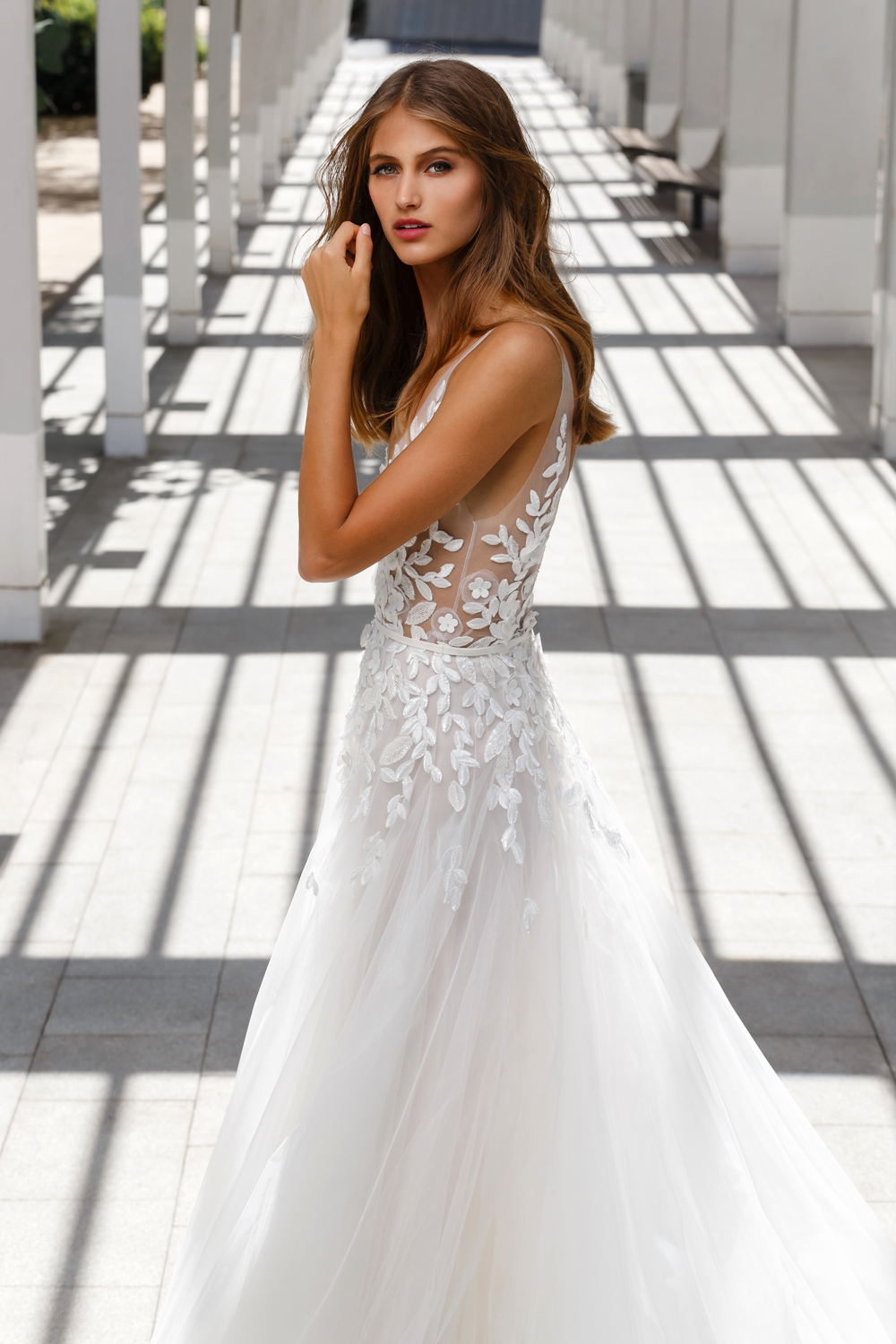 mira zwillinger boho wedding dress deep v neck lace appliqued beach outdoor bridal dresses backless wedding gowns vestidos de novia