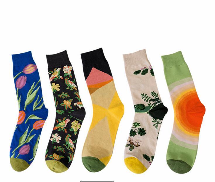 2018 New Fashion Style Man's stockings Contrast color harajuku socks Flower and bird pattern Men Socks, As pic
2018 New Fashion Style Man's stockings Contrast color harajuku socks Flower and bird pattern Men Socks, As pic