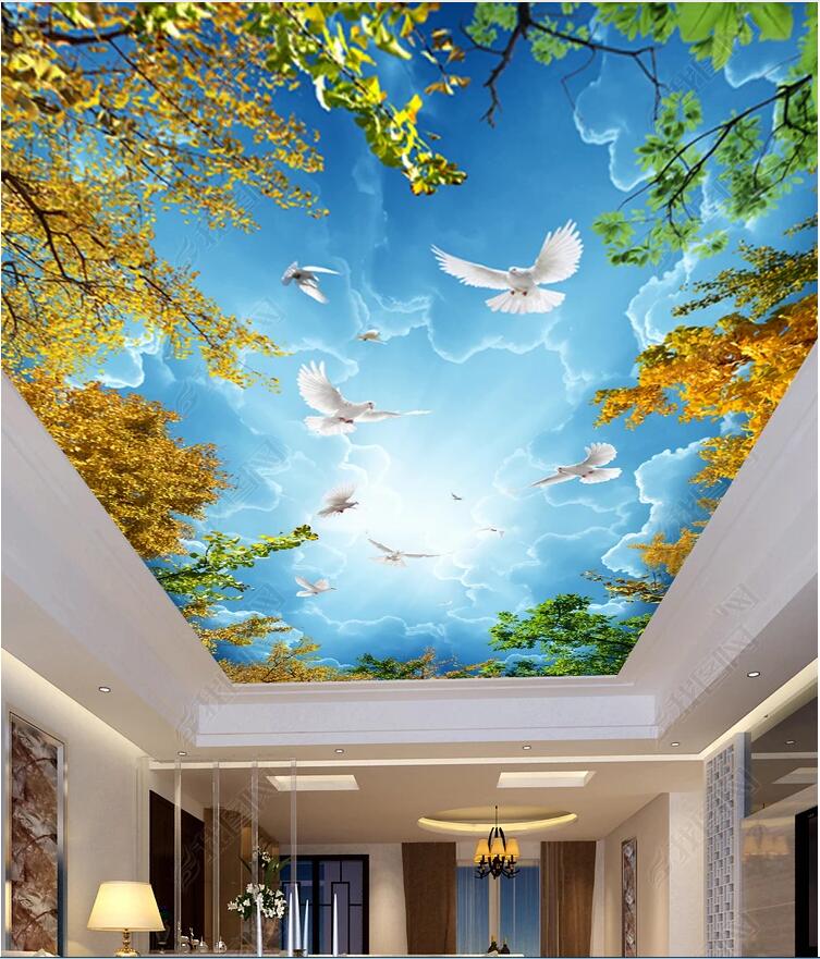 3d ceiling murals wallpaper custom photo non-woven mural Beautiful and beautiful, beautiful branches, blue sky and white clouds, ceiling, Sky blue
3d ceiling murals wallpaper custom photo non-woven mural Beautiful and beautiful, beautiful branches, blue sky and white clouds, ceiling, Sky blue