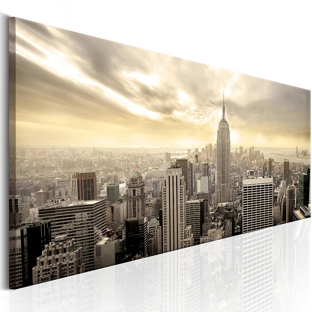 2019 Hot Sell Unframed Fashion New York Modern Canvas Wall Art Oil Painting Modular Picture Living Room Decor