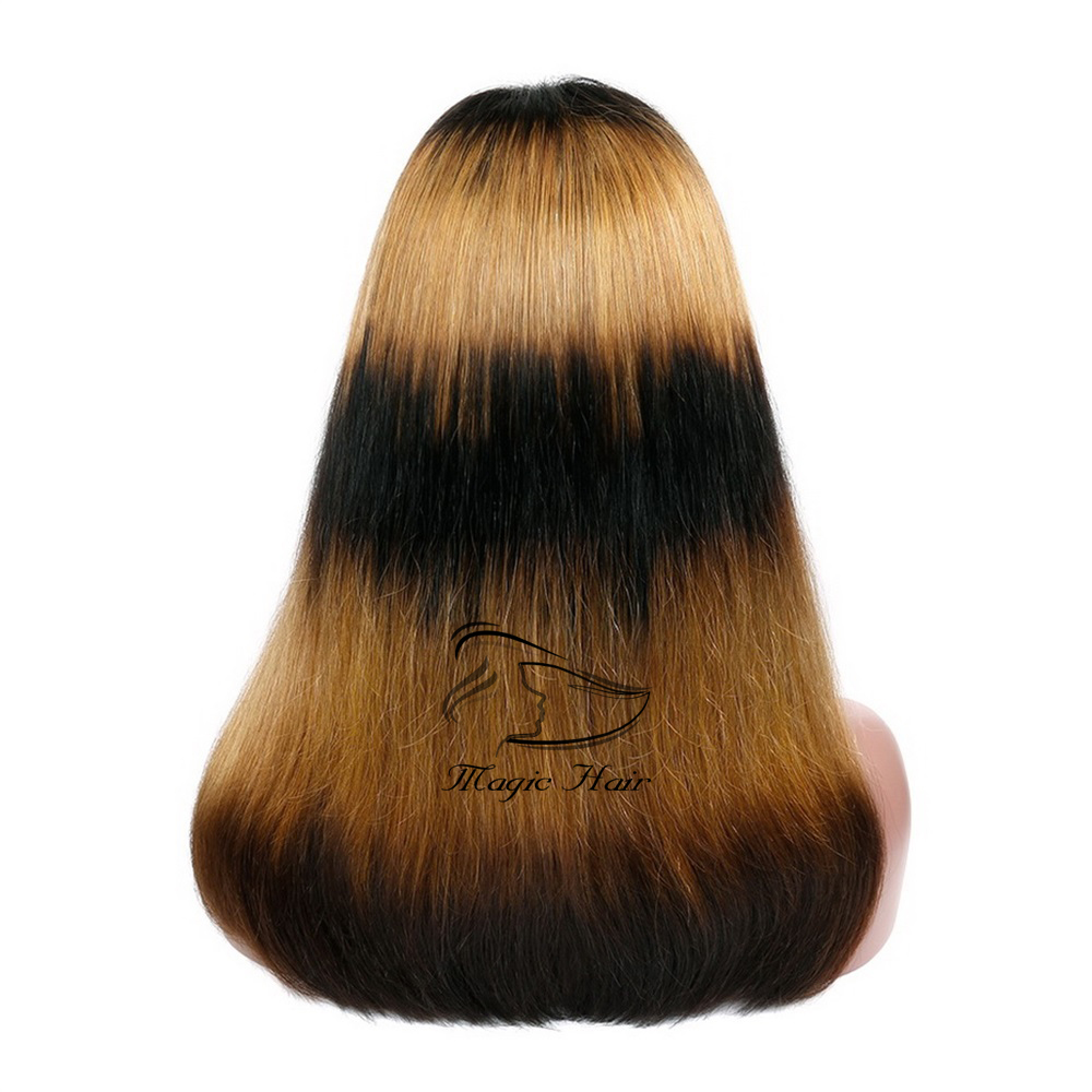 Lace Front Human Hair wig Brazilian Straight Closure Wig Ombre 1b/30 Remy Human Hair Wigs For Black Women Middle Part Free Shipping
