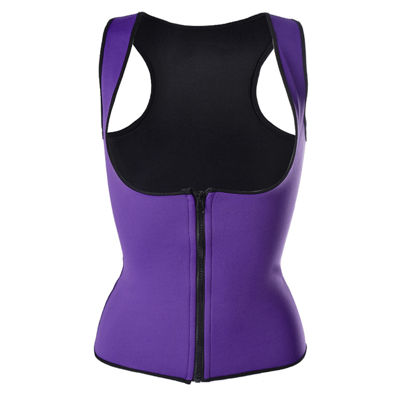 2020 Women Vest Neoprene Corset Zippered Workout Sauna Suit Waist Cincher Trainer Hot Shaperwear Body Waist Support Slim