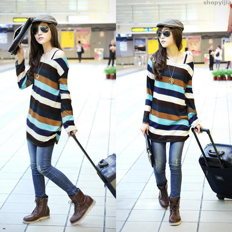 New Korean Fashion Pullover Women's Top Autumn Loose Casual Colorful Striped Knit Top Women's Sweater Long Pullover, Blue
New Korean Fashion Pullover Women's Top Autumn Loose Casual Colorful Striped Knit Top Women's Sweater Long Pullover, Blue