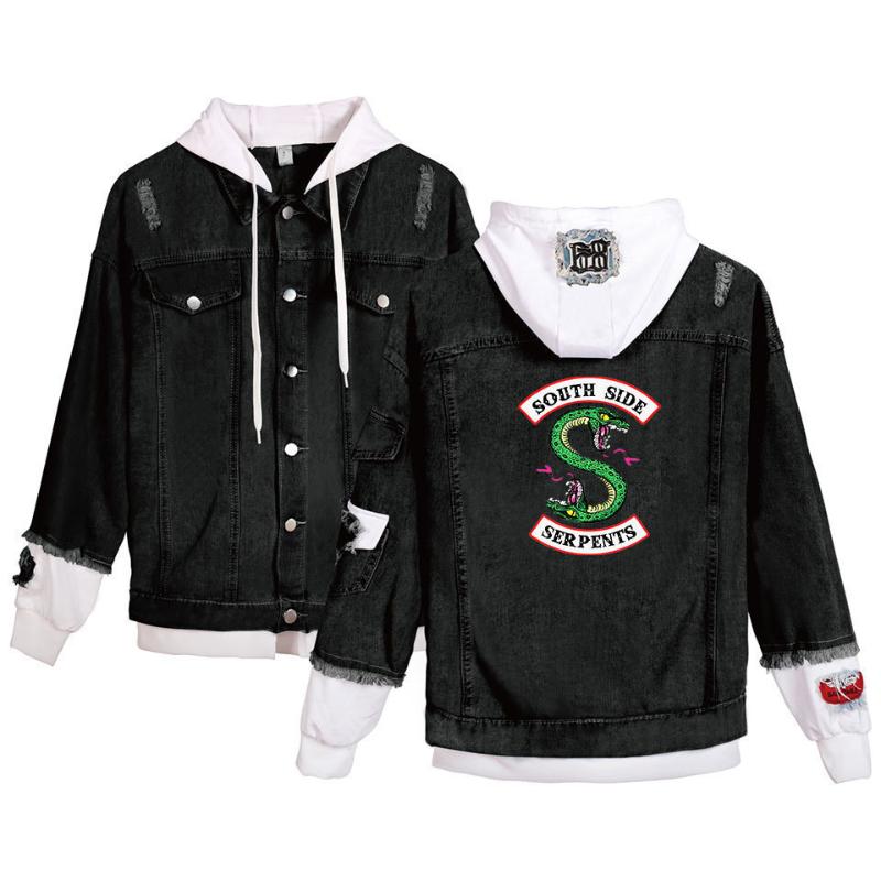 Fashion Denim Jacket Hoodies Cowboy Printing New European and American TV Series Riverdale Men and Women 2020 New Hooded Casual, Nz01
Fashion Denim Jacket Hoodies Cowboy Printing New European and American TV Series Riverdale Men and Women 2020 New Hooded Casual, Nz01