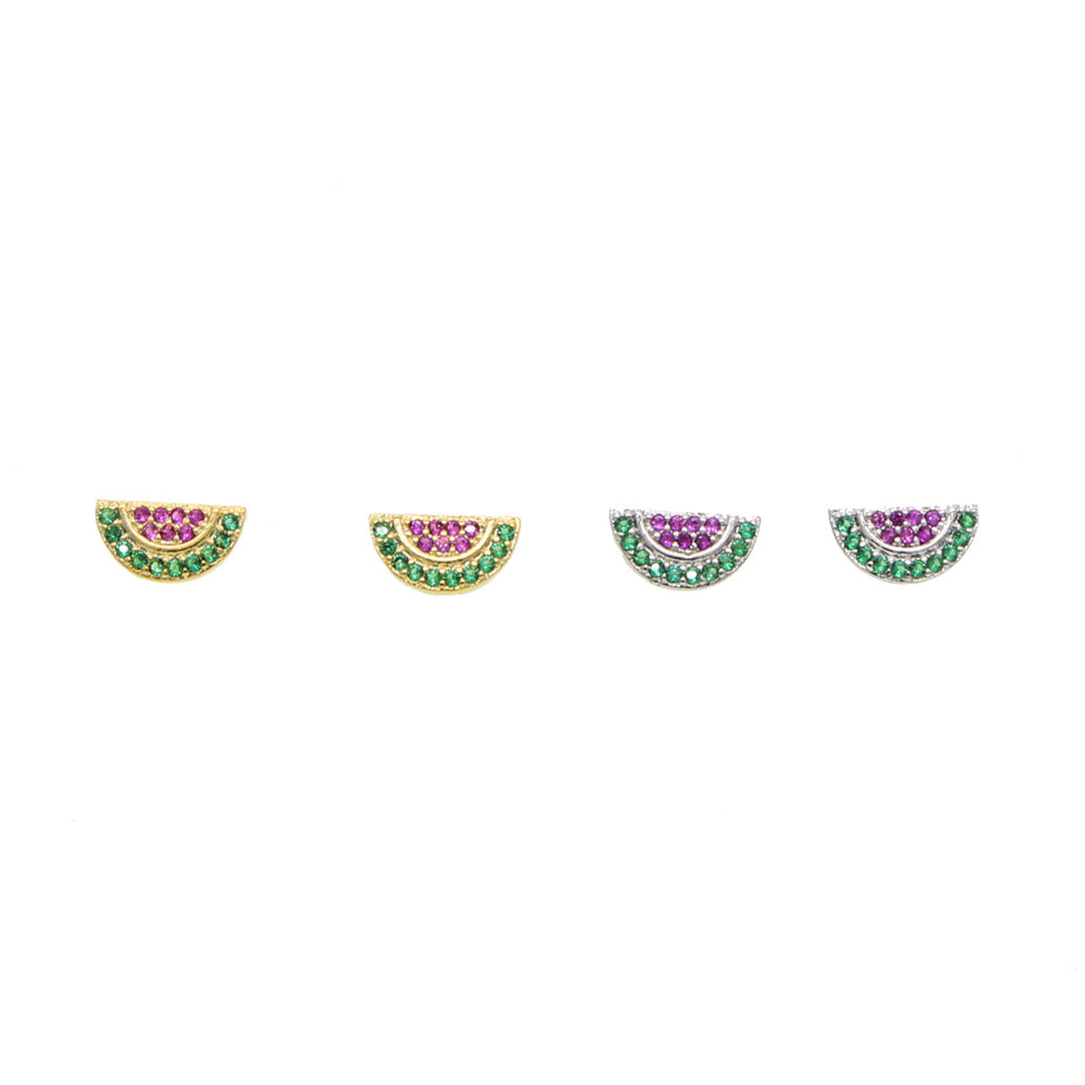 2024 colorful summer beach earrings new design jewelry gold silver watermelon palm tree wineglass cute lovely stud earring for women