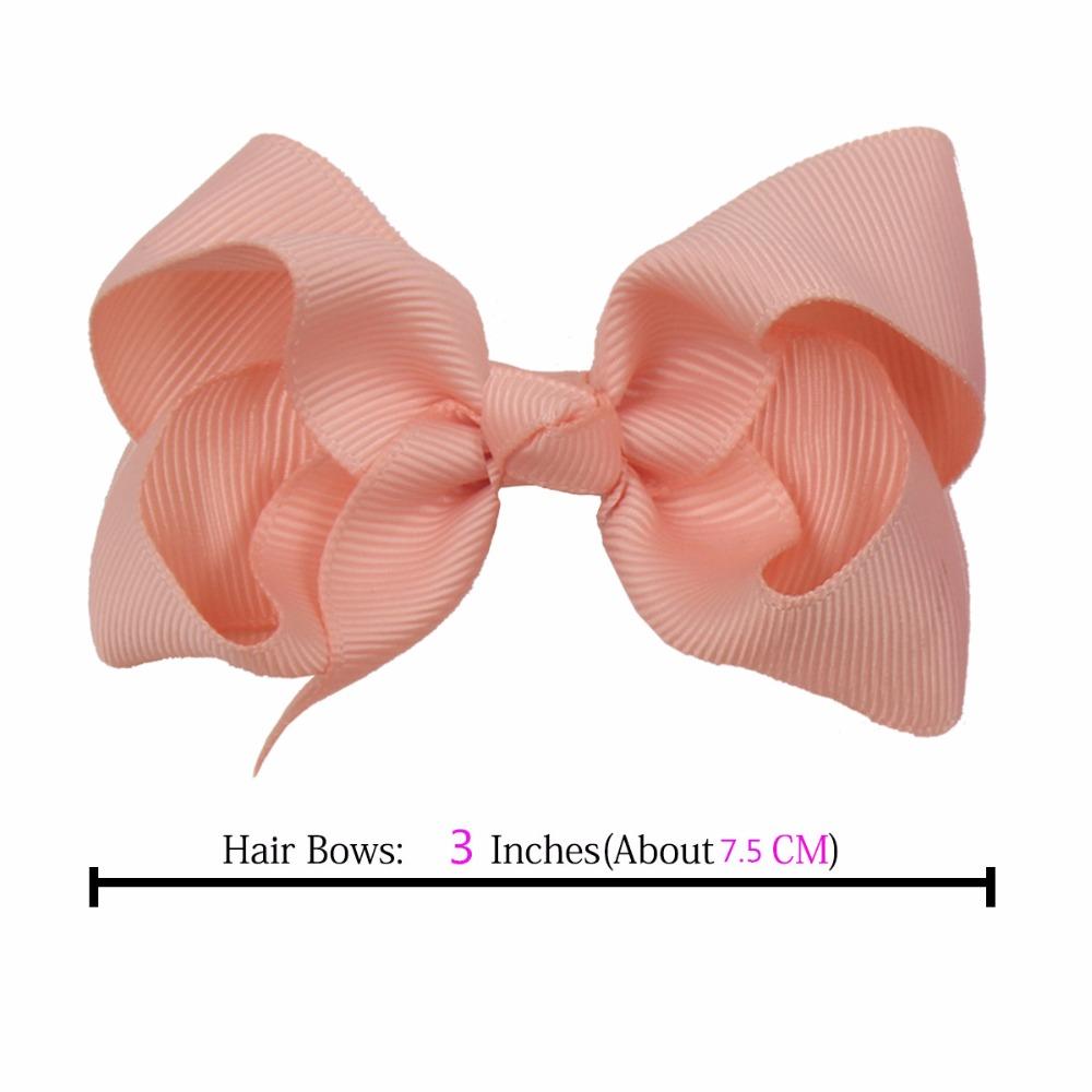 40pcs 3 Inch Baby Girl Solid Ribbon Hair Bows Alligator Clips for Toddlers Kids Children Fashion Hair Accessories Free Drop Shipping