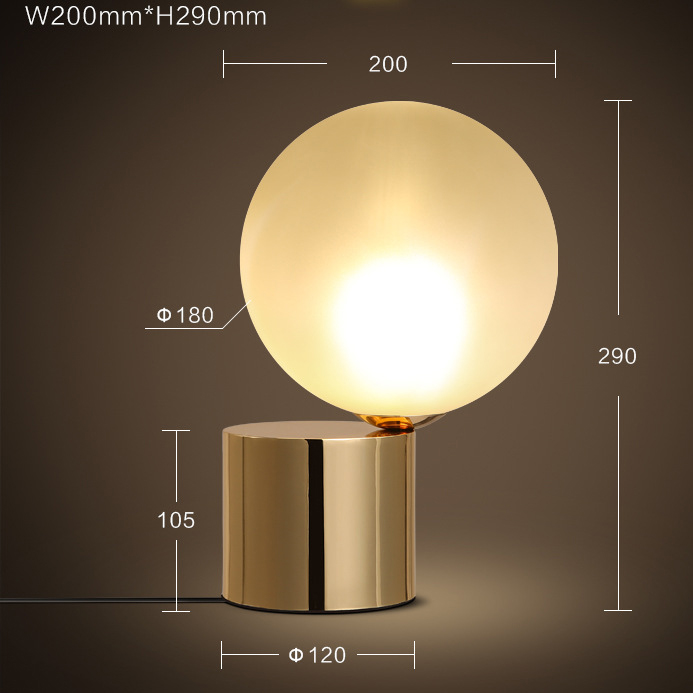 Post Modern LED Table Light G9 lamp creative White glass lampshade table lamp simple light office lamps personality decoration