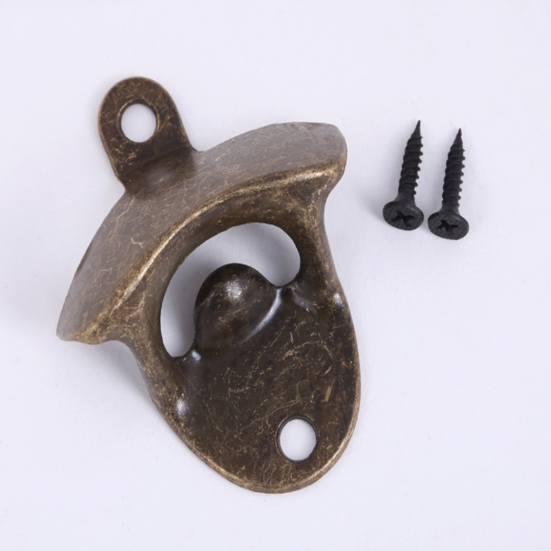 10pcs/lot Retro Wall Mounted Bottle Opener Beer Opener for Wine Soda Glass Cap Opener Kitchen Bar Restaurant Gift