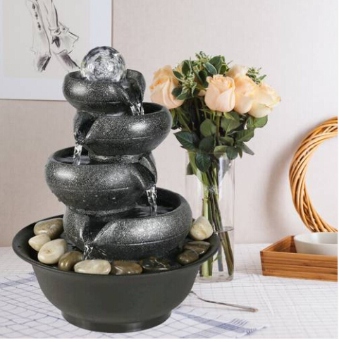 Wholesales Free shipping 2019 sales!!! 11.4inches 4 Tier Indoor Fountain Zen Meditation Waterfall with Ball LED Light
Wholesales Free shipping 2019 sales!!! 11.4inches 4 Tier Indoor Fountain Zen Meditation Waterfall with Ball LED Light