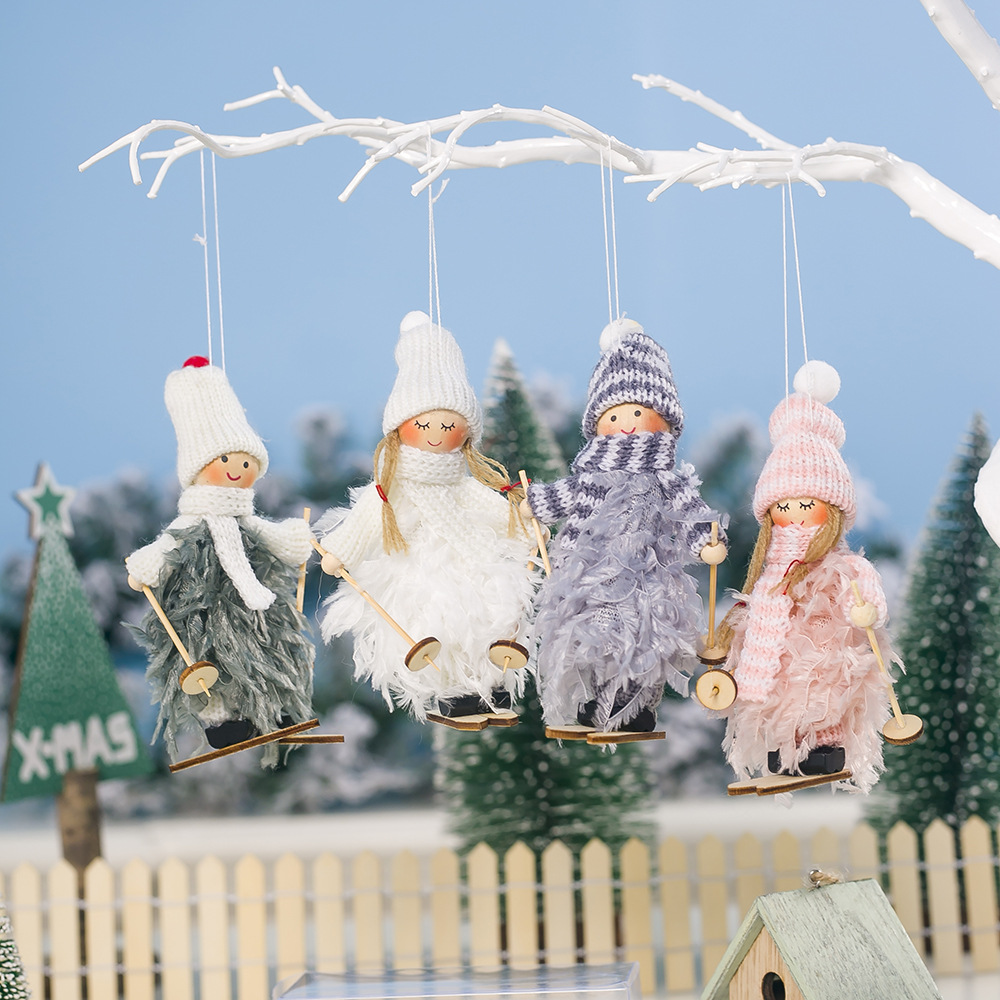 Wool Feather Skiing Boy Girl Doll Christmas Pendant Christmas Tree Hanging Ornaments Window Display Decor Xmas Gift Children Toy
Wool Feather Skiing Boy Girl Doll Christmas Pendant Christmas Tree Hanging Ornaments Window Display Decor Xmas Gift Children Toy