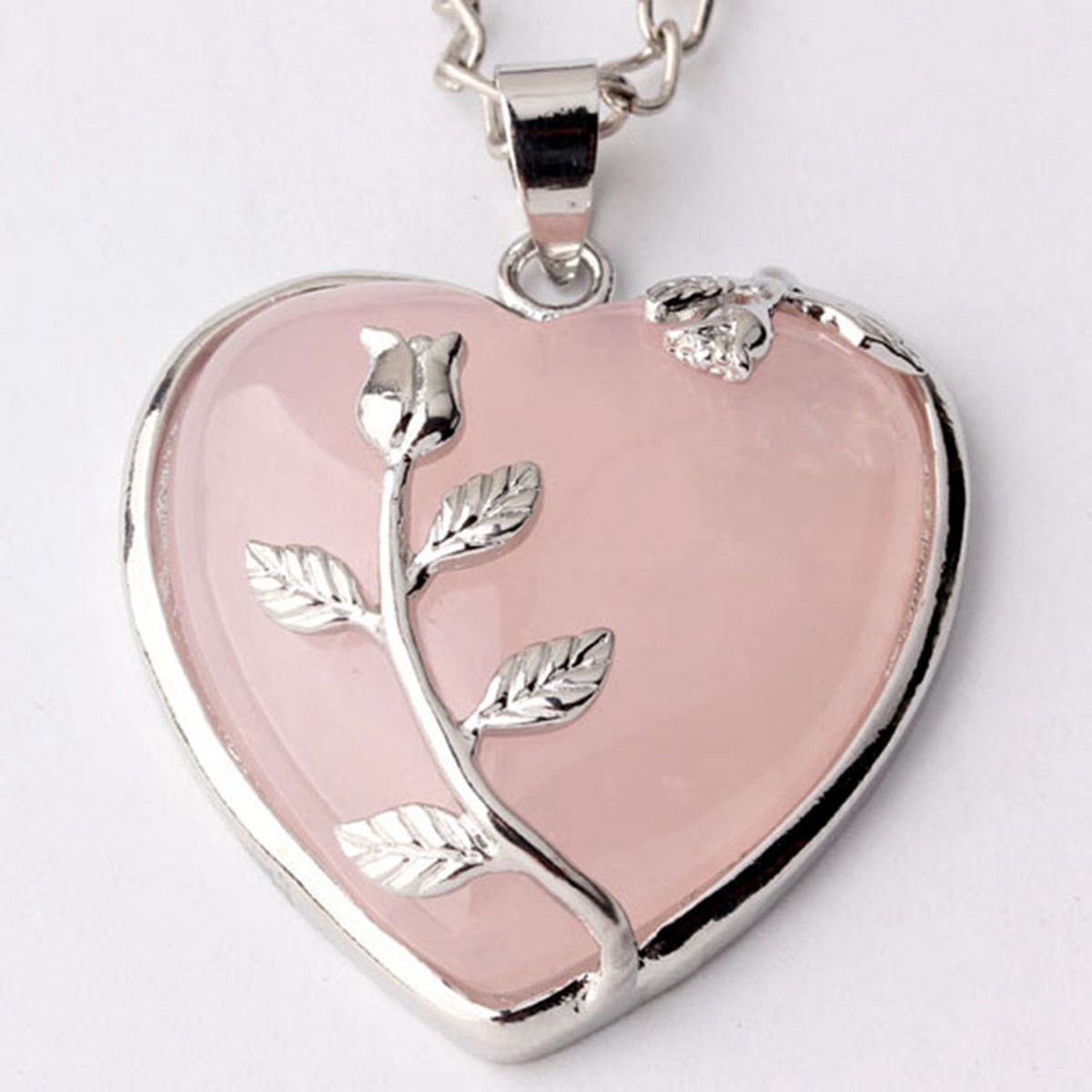 Heart-shaped pendant charm crystal natural stone necklace earrings jewelry making