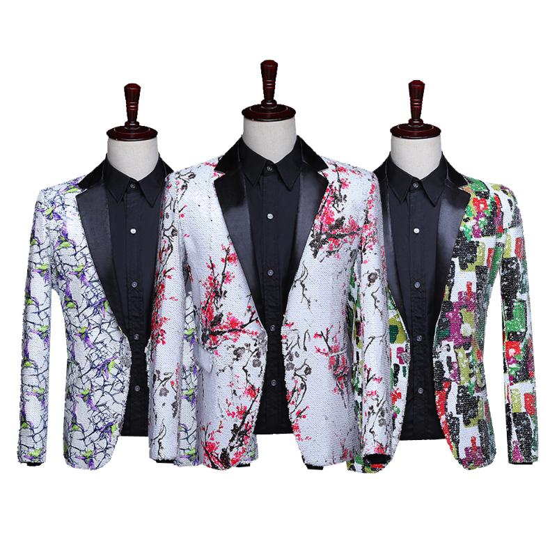 2020 new colorful printed sequin suit jacket stage performance suit singer host bar personalized performance, 11
2020 new colorful printed sequin suit jacket stage performance suit singer host bar personalized performance, 11