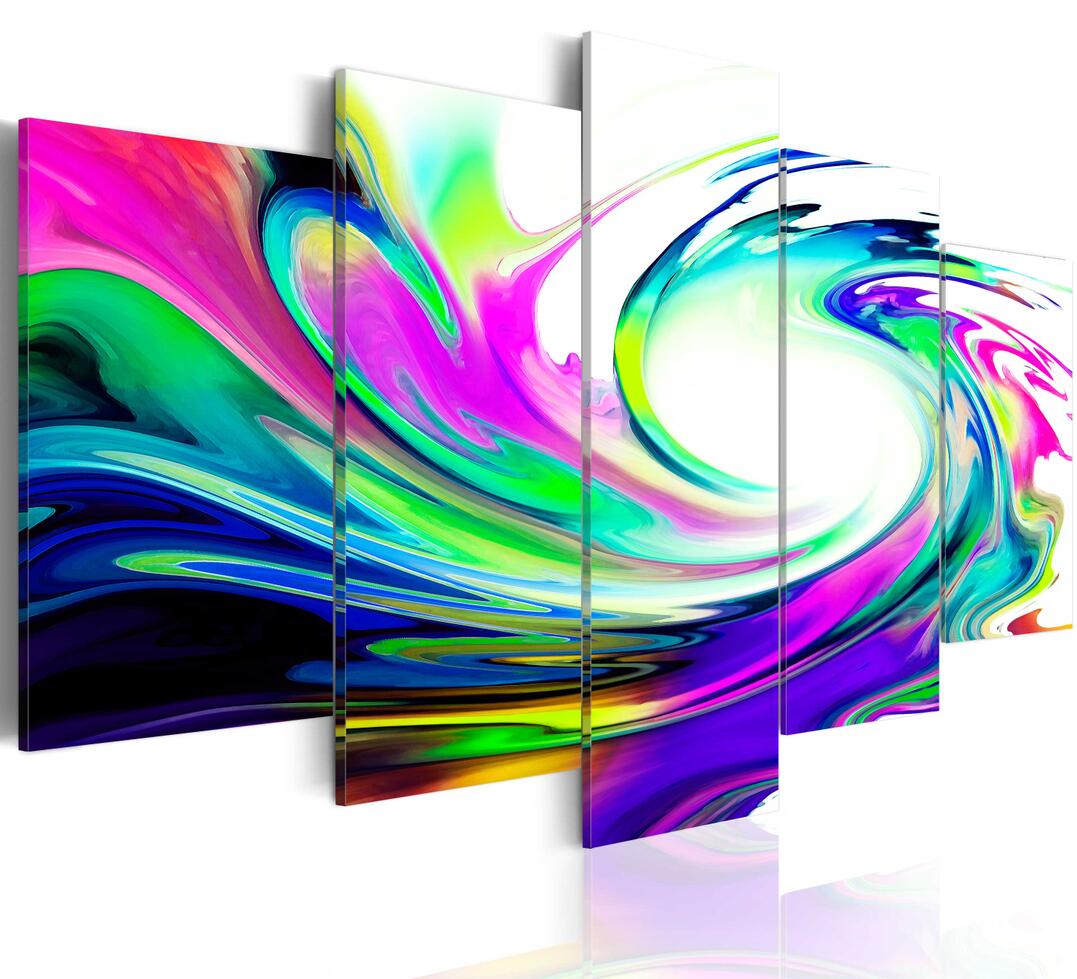 (Unframed, Only Print) Canvas Print Modern Fashion Colorful Abstract Painting for Home Decoration Choose Color & Size