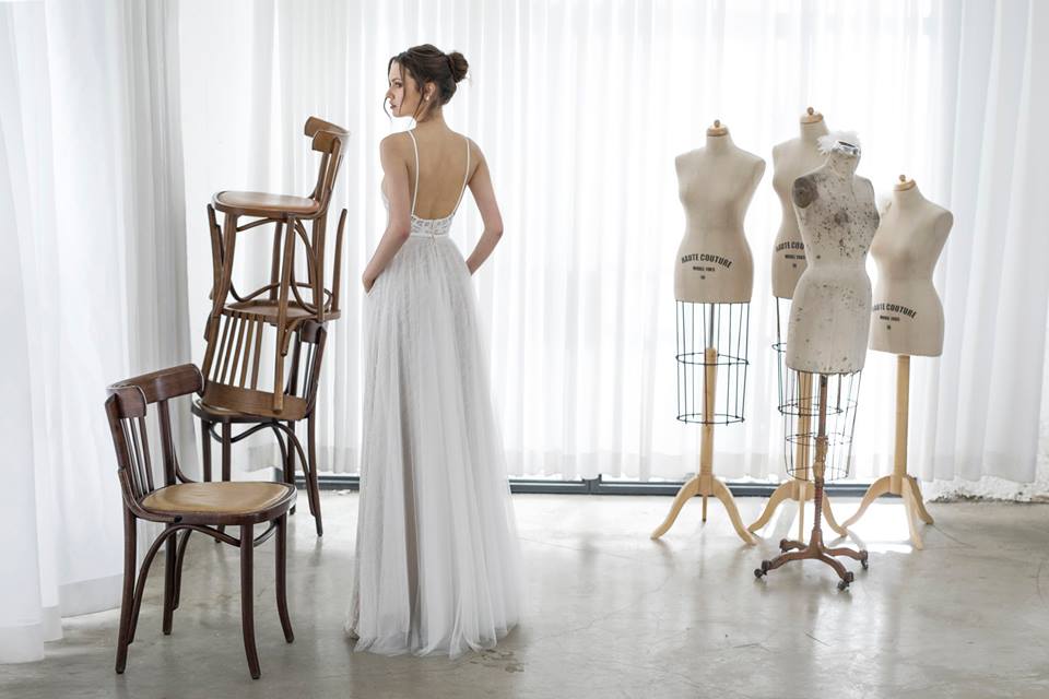 asaf dadush beach lace wedding dresses with pockets strap jewel neck tulle boho bridal gowns a line bohemian wedding dress