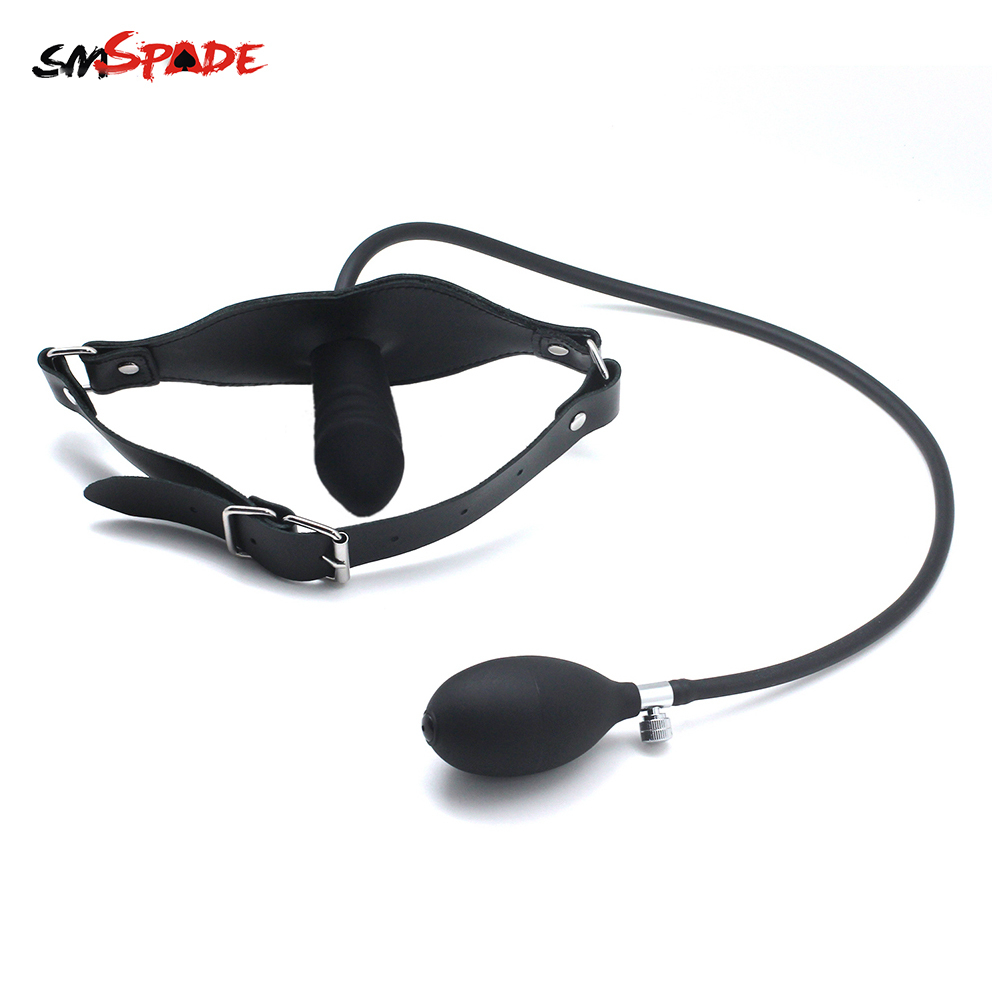 Smspade Sex Toys For Woman Bondage gonflable Dildo Gag Dildo Big Mouth Gag Adult Sex Toys Jeux Adult Slave bdsm Outils Sex-Shop Y200409