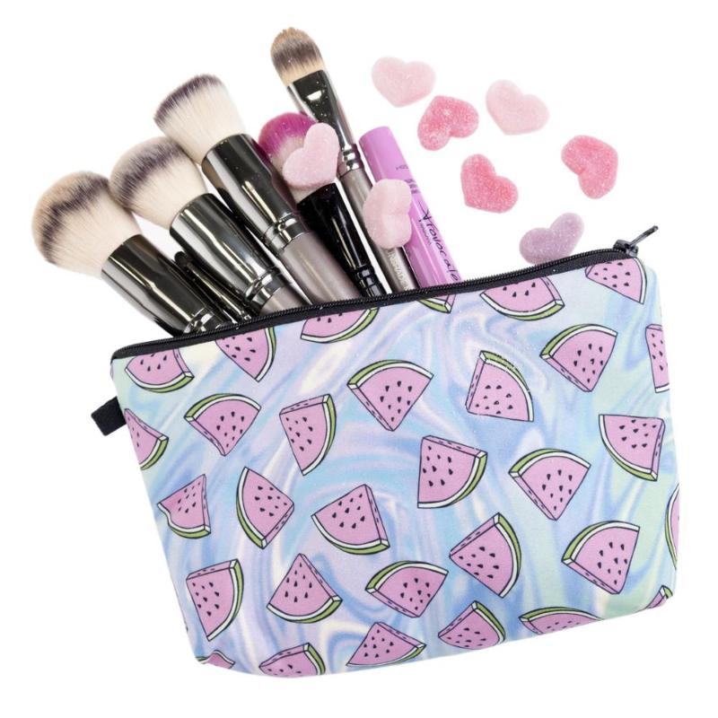 Cosmetic Bag Print Women makeup bags Cute bag headset candy Cosmetic printing Collection Casual men zipper new watermelon, Bpd41188 
Cosmetic Bag Print Women makeup bags Cute bag headset candy Cosmetic printing Collection Casual men zipper new watermelon, Bpd41188