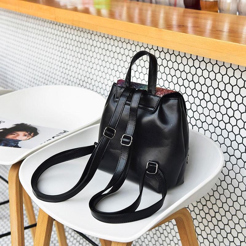 Female Fashion Style Silver Backpack Shine BackpacWomen backpack For Adolescent School Bag